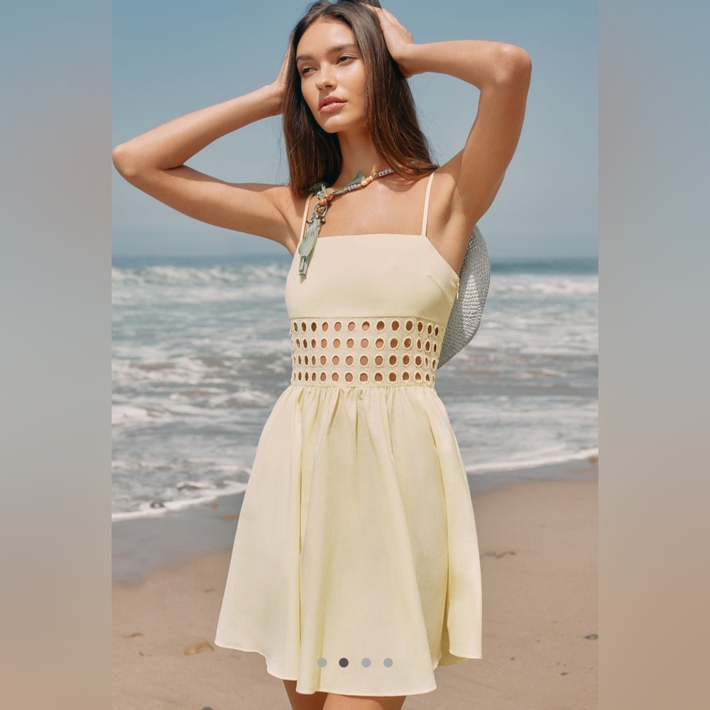NWT: SOLID & STRIPED Amelia Mini Dress in Yellow (XL)